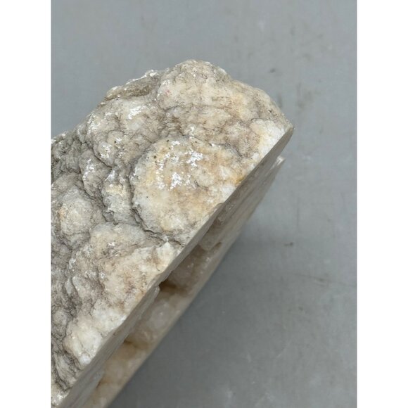 White Chalcedony & Quartz Crystal Geode Specimen Collectors 4.5x4" white READ - Picture 6 of 13